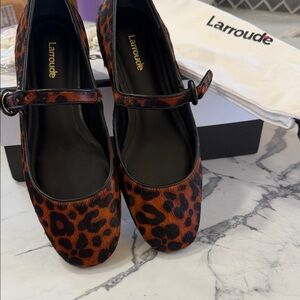 Larroude Leopard Print Flats